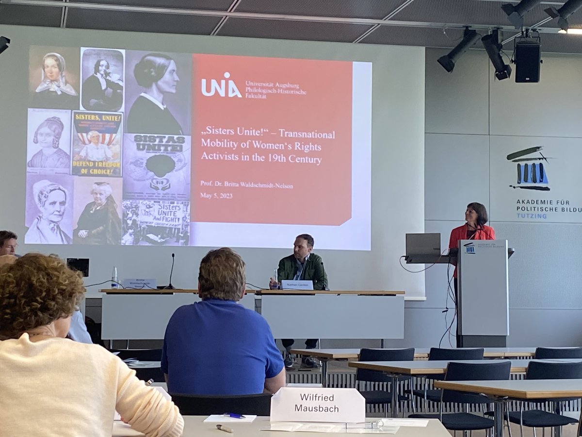 janasinakeck's tweet photo. #firstpanel on the annual conference of the #historians of #dgfa focuses on mobility, gender and empire. Organized by @historleans and Silke Hackenesch at the beautiful @APBTutzing https://t.co/xkoI5ekRIr