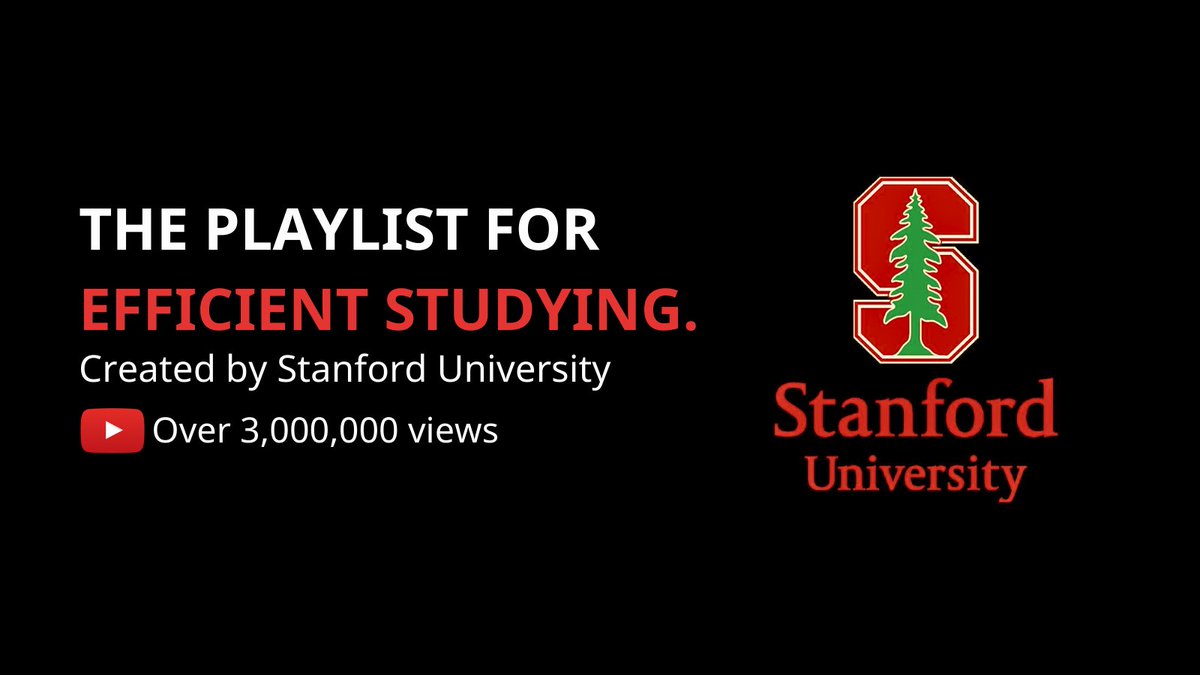 Toan Truong (@toantruonggtx) on Twitter photo 11 years ago, <a href="/Stanford/">Stanford University</a> created a 5 parts series to help students study more efficiently.
It got over 3,000,000 views and helped 10000s of students.
The series is hard to find on YouTube, so I've compiled it for you.
1. Like + Comment "learn"
2. Follow me @LearningToan
And I 11 years ago, <a href="/Stanford/">Stanford University</a> created a 5 parts series to help students study more efficiently.
It got over 3,000,000 views and helped 10000s of students.
The series is hard to find on YouTube, so I've compiled it for you.
1. Like + Comment "learn"
2. Follow me @LearningToan
And I