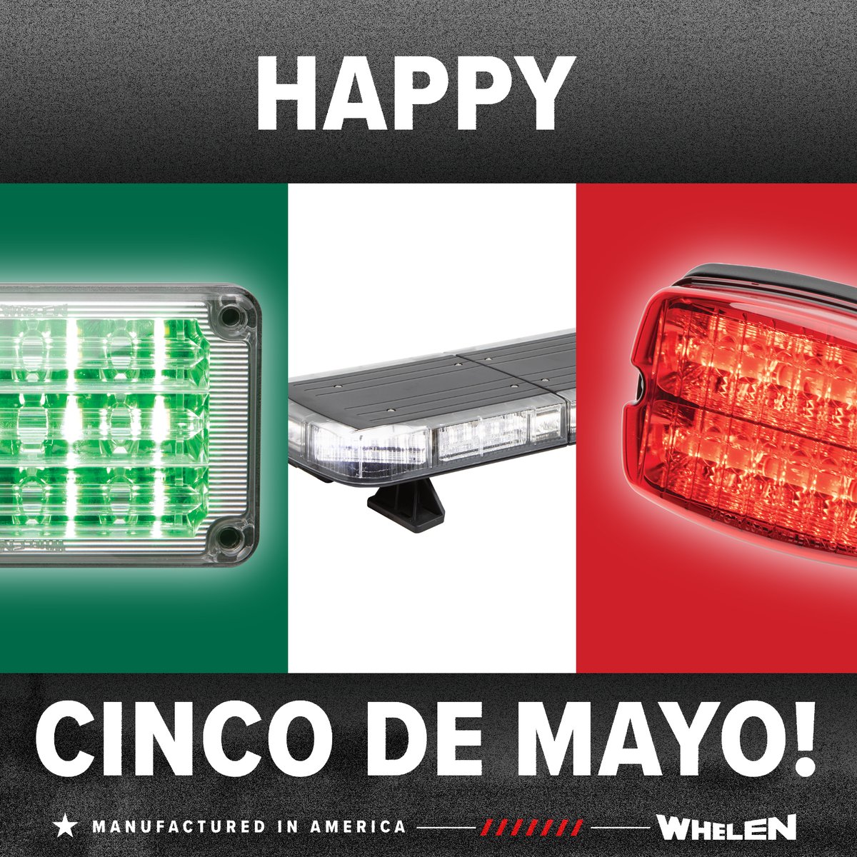 WhelenEng's tweet photo. Happy Cinco de Mayo from all of us at Whelen!
💚400 Series, Edge® 9TX, M6 ❤️
#CincodeMayo #Whelen #WhelenEngineering #UpfittersofInstagram https://t.co/inWoILUxsm