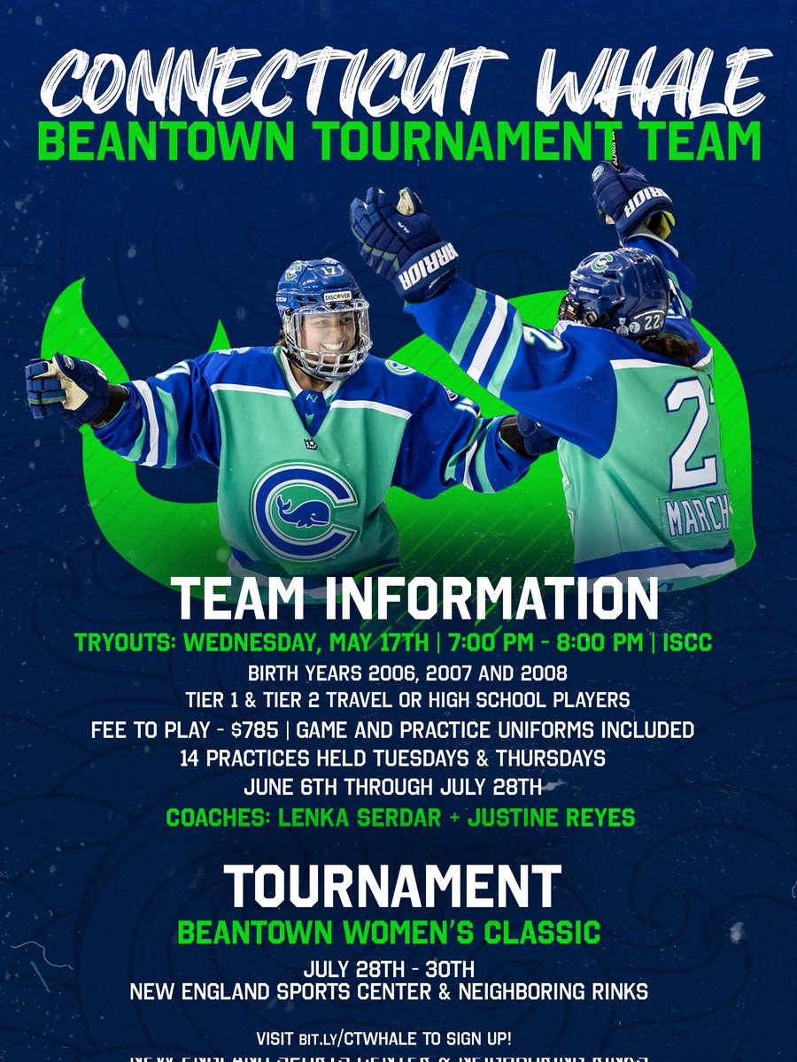 Sign ups are now open for our Beantown Classic tournament team! 😁

Have your future pro swim with the Pod ⤵️
bit.ly/CTWHALE