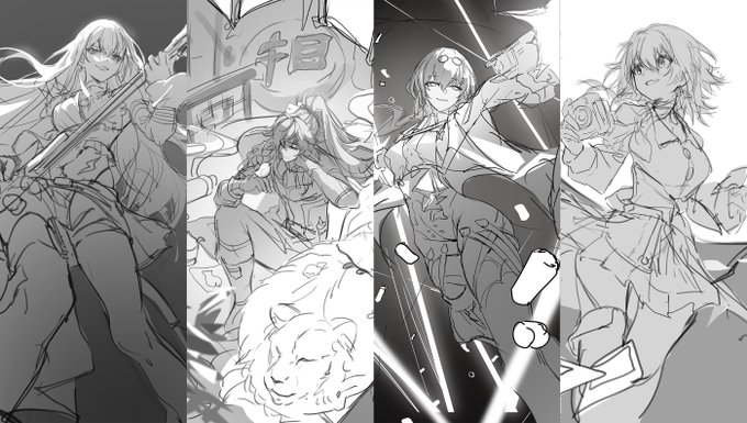 I really want to draw Honkai Star Rail, but I don't have the time so I'm getting these doodles out of my system. They'll remain in WIP limbo for the time being😔