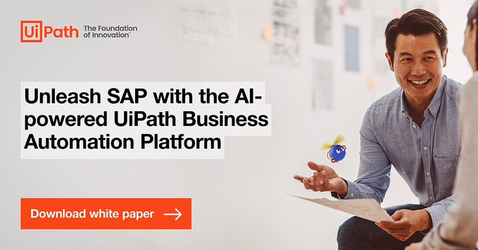 Boost @SAP Productivity with @UiPath: White Paper. (UiPath) #SAPSapphire   buff.ly/3AXyqLJ