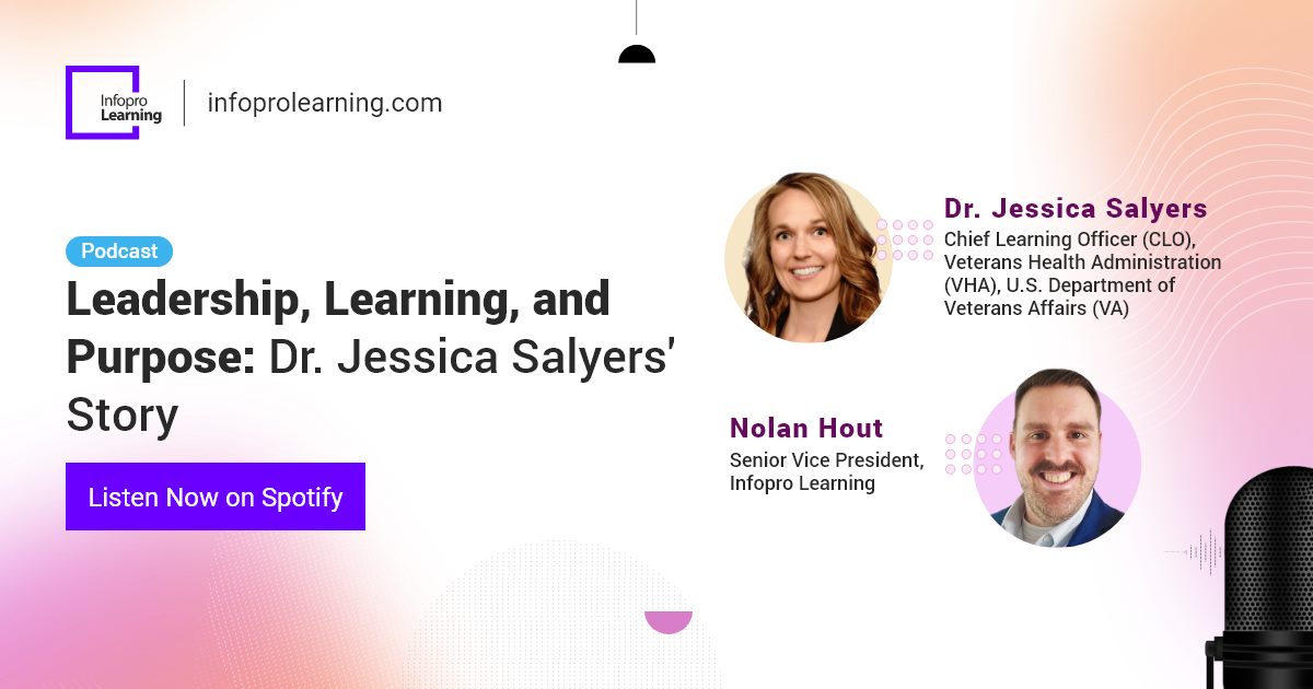 InfoproLearning's tweet photo. Tune in for an insightful discussion with Dr. Jessica Salyers, &amp; Nolan Hout and learn about Dr. Salyers' journey in launching the ILEAD program &amp; her passion for the L&amp;D field.  https://t.co/JodPQD9CCk

#infoprolearning #unlockpotential #spotify #podcast #leadership https://t.co/jzOcfLYWC1