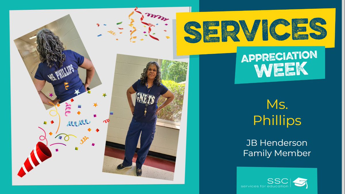 JBHC_HCS (@jbhc_hcs) on Twitter photo We can't let the week go by without highlighting our very own Ms. Phillips. Her warm bright smile & positive energy has a great impact on our staff and students. We are so thankful to have you with us <a href="/JBHC_HCS/">JBHC_HCS</a>. #PartoftheFamily <a href="/SSCServices/">SSC Services For Education</a> <a href="/RJSpencer1118/">Ronda Spencer</a> <a href="/HenryCountyBOE/">Henry County Schools</a> We can't let the week go by without highlighting our very own Ms. Phillips. Her warm bright smile & positive energy has a great impact on our staff and students. We are so thankful to have you with us <a href="/JBHC_HCS/">JBHC_HCS</a>. #PartoftheFamily <a href="/SSCServices/">SSC Services For Education</a> <a href="/RJSpencer1118/">Ronda Spencer</a> <a href="/HenryCountyBOE/">Henry County Schools</a>