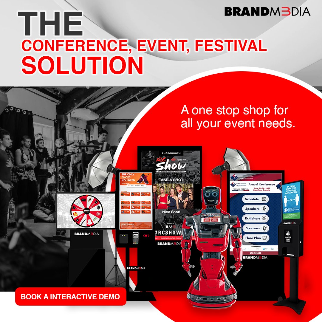 An event solution package like no other. Entertain, guide, and inform your guests with our smart tech.

brandm3dia.com/thebesteventso…

#BrandM3DIA #Toronto #EventPlanning #EventTech #AmazingEvents #EventSolutions #M3DIAmagic #AudioVisual #EventProduction #EventsToRemember