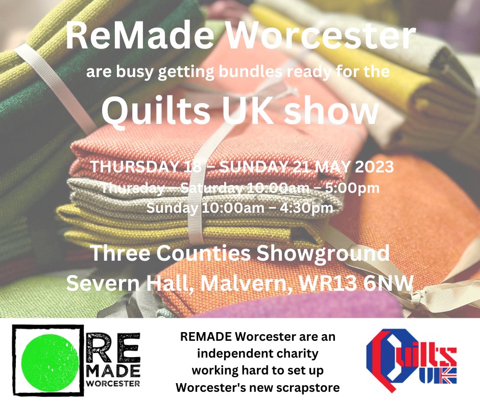RemadeWorcs's tweet photo. Our volunteers look forward to saying hello!
#WorcestershireHour #remade #recycle https://t.co/oHjg1r3hIe