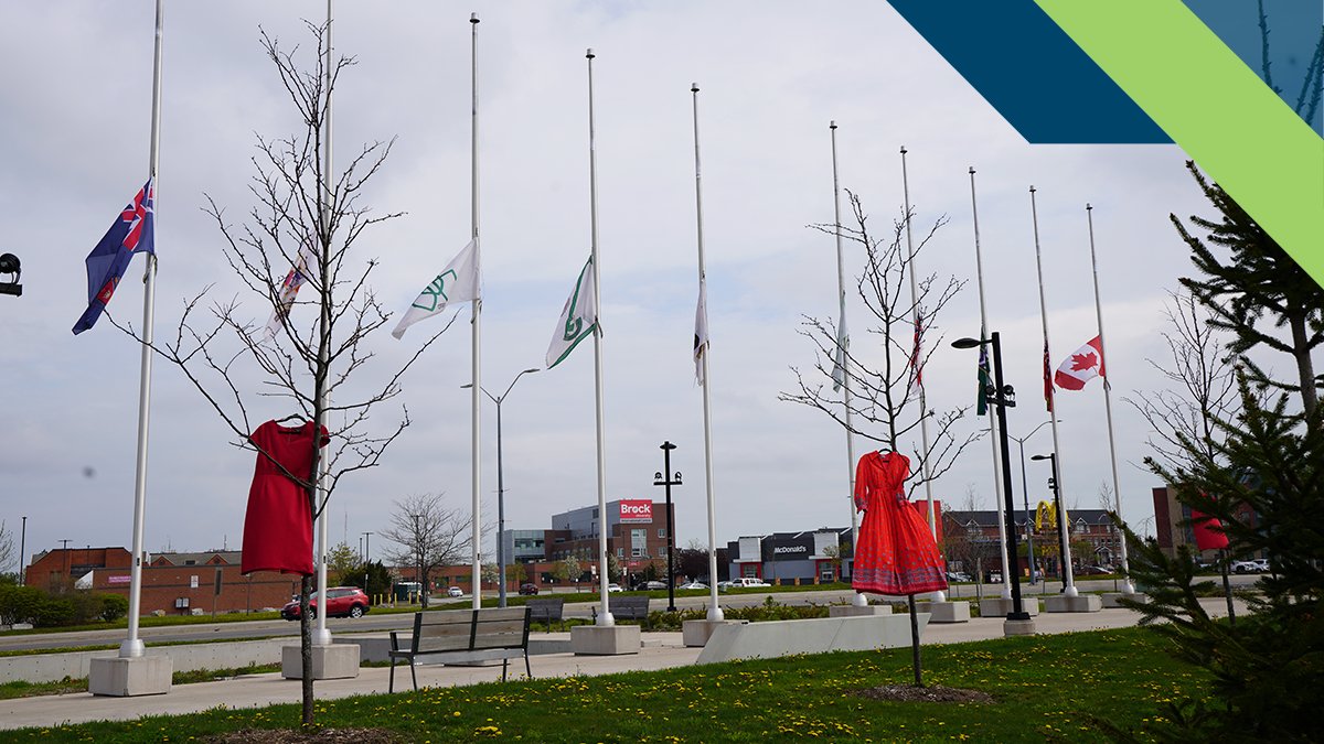 May 5 is Red Dress Day. Inspired by Métis artist Jaime Black’s REDress project installation, displaying empty red dresses represents the missing and murdered Indigenous women. Niagara Region joins the movement and shows our support by hanging red dresses outside of Headquarters.
