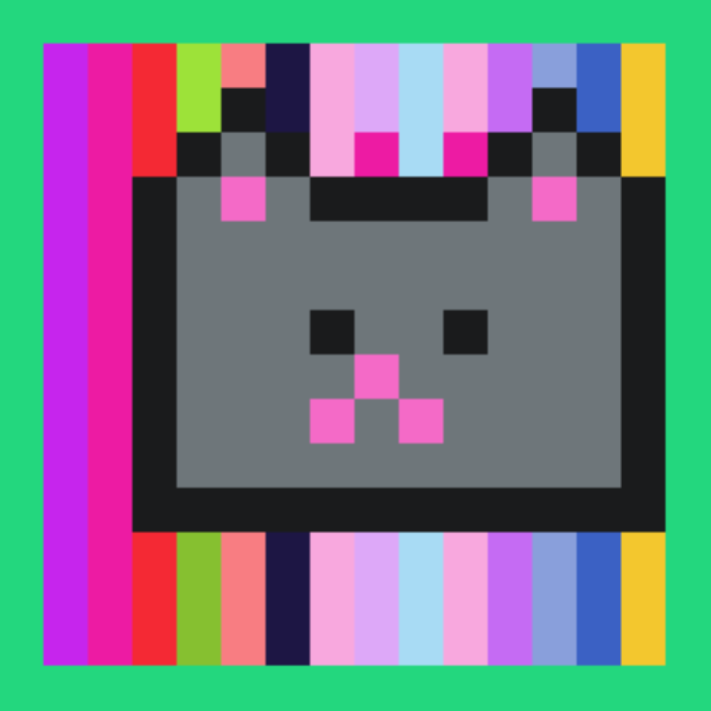 A new collection is out. My Daughter Sofia's ARt is a collection of Pixel Art drawings made by my 8yo daughter.

#0002 - The Cat in the Rainbow
opensea.io/assets/matic/0…

#NFT #ARt #NFTs #nftart #NFTFam #NFTartists #NFTcollectibles #NFTartwork #NFTArts #NFTCommuntiy #pixelart