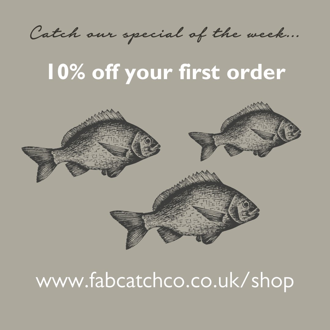 Our online shop is open and delivering around the UK!
Catch 10% off your first order with the coupon code CATCH10. Delivery is free for orders over £60. If you live locally to our base in the New Forest catch 50% off delivery.
Visit fabcatchco.co.uk/shop 
#newforest