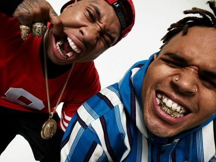 Tyga's tweet photo. Happy bday to my bro 4L @chrisbrown https://t.co/cA9OF6MQFk
