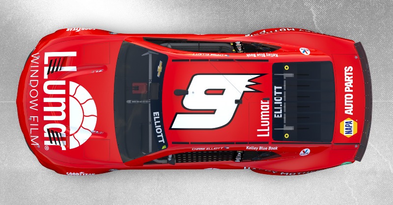 TeamHendrick's tweet photo. Take a look at @llumarfilms No. 9 throwback scheme for @TooToughToTame.