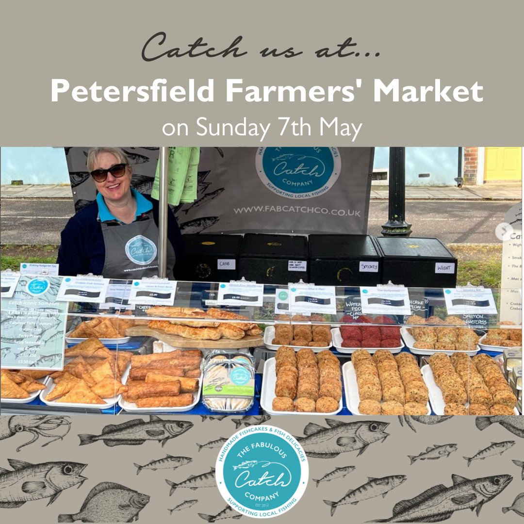 This Sunday we'll be back at Petersfield Farmers' Market with our range of delicious fishcakes as well as our fishy and venison deli delicacies!
Handmade in Hampshire using sustainably caught fish and other local produce, come and find the perfect post-Coronation party supper!