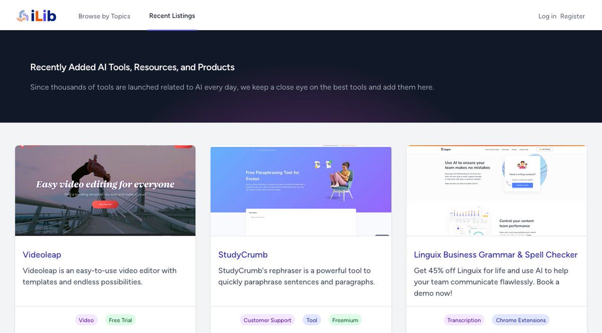 ai_picks's tweet photo. 🚀 Looking for the most comprehensive directory of AI resources? 🔍 Look no further! iLib is here to help you! Check out https://t.co/feeWfye81m 👀 #AIresources #AItools #iLib #aitoppicks @solidniches. https://t.co/UgrOMHcvVg
