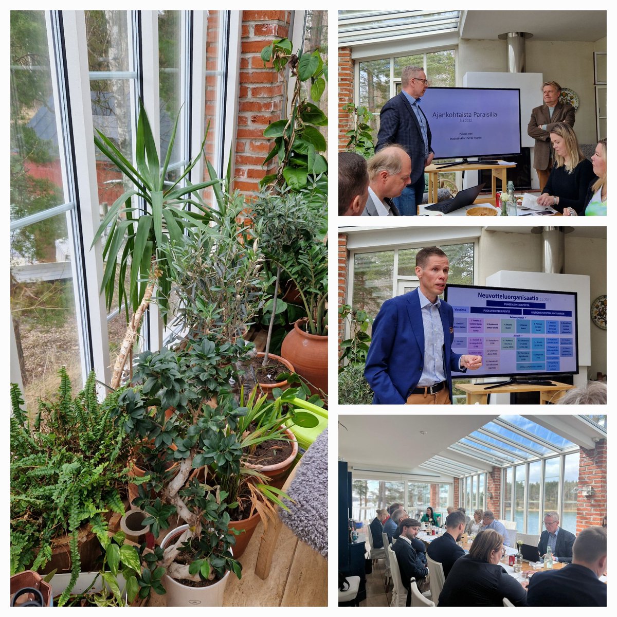 Varsinais-Suomen kuntajohtajat koolla Paraisilla tänään. 
#yhteistyö
#kuntajohtajat
#vsliitto 
#aurankunta 
#Parainen 
#pargas