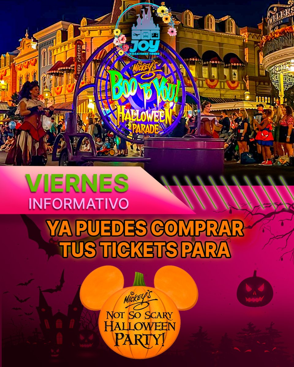 Ya están a la venta los tickets para el no tan tenebroso evento Mickey’s Not So Scary Halloween Party 🎃

Podrás disfrutar de carrozas especiales, encuentros con personajes y muchos pero muchos dulces incluidos 😉

WhatsApp: +1 (407) 818 5311  #mickeysnotsoscaryhalloweenparty