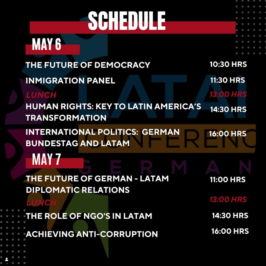 thehertieschool's tweet photo. We're looking forward to an exciting weekend: the @HertieLatinclub has organized the LATAM conference, featuring a thrilling line-up of speakers and a jam-packed programme full of discussions about #climatechange, #humanrights, and #corruption. Vamos! https://t.co/nqNBipxSXD