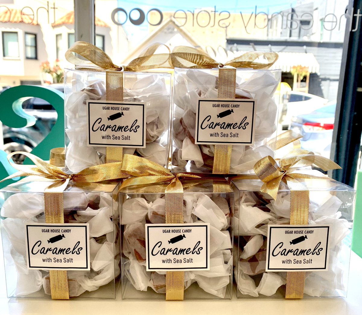 thecandystoresf's tweet photo. From the moment I first tasted these Ugar House sea salt caramels, I was OBSESSED. Made by hand, they are perfectly balanced and have just the right chew, something a machine can’t duplicate. They are my favorite thing in the store. Hands down. This is THE gift for Mother’s Day! https://t.co/WkgfZIHKoC
