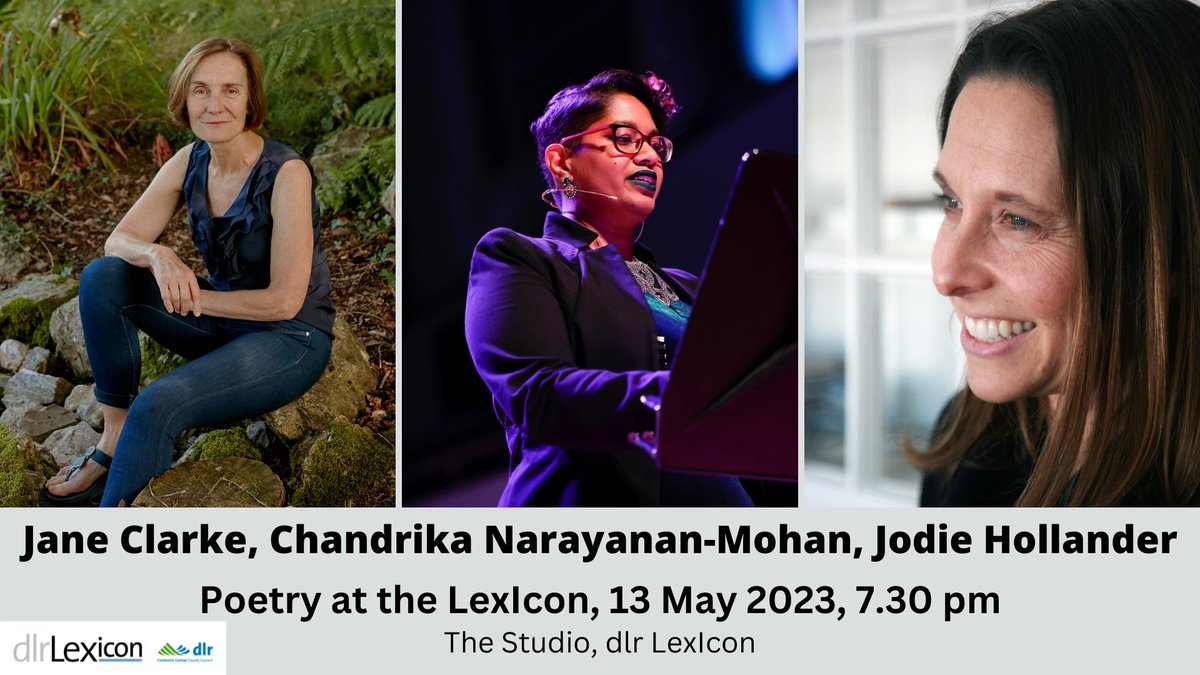 The first LIVE Poetry at the LexIcon is next Saturday (13 May), and tickets are available here: eventbrite.ie/e/poetry-at-th…

The wonderful Sarah Corbett was due to join us, but sadly cannot come. I'm pleased to say that @chandrikanm has agreed to read with us instead!