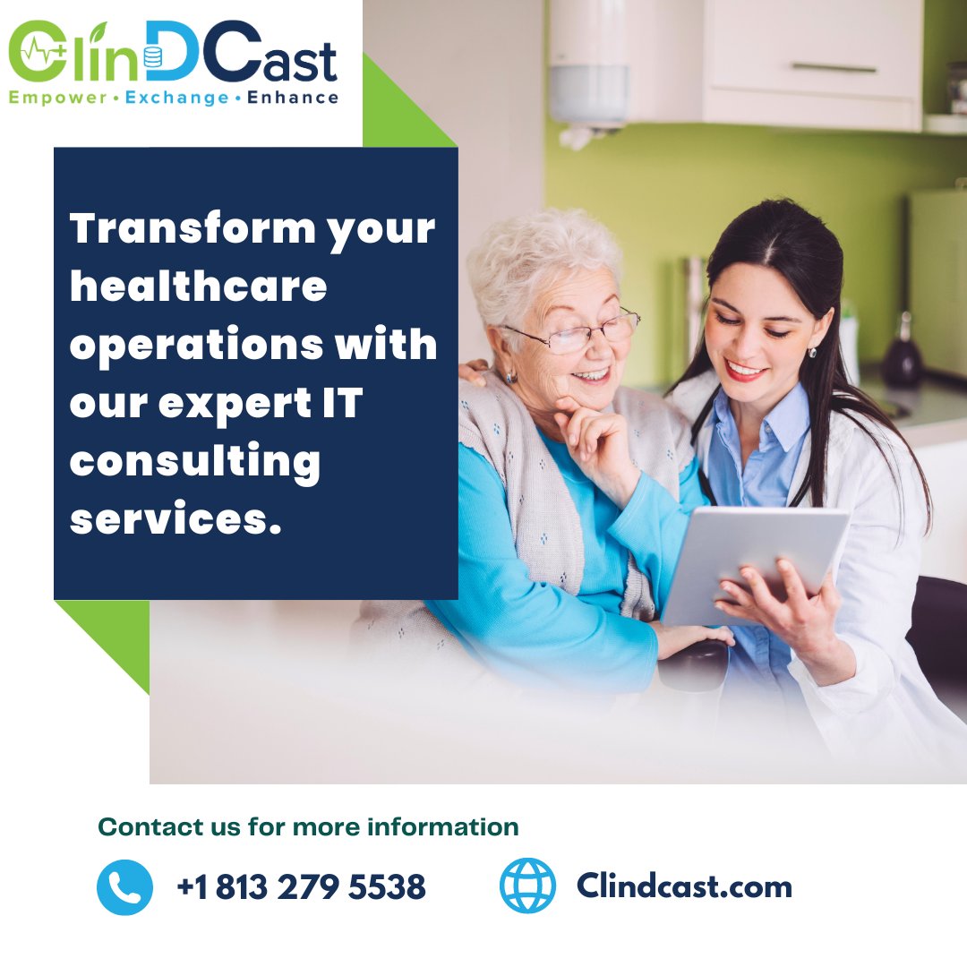clindcast's tweet photo. Revolutionize your healthcare delivery with our 
top-tier IT consulting services. 

#HealthcareITconsulting #HealthcareOperations #HealthcareTransformation #PatientCentricCare #OptimizedProcesses #StreamlinedWorkflows #CuttingEdgeTechnology #HealthcareRevolution #healthcarenews https://t.co/T4LQrurTYZ