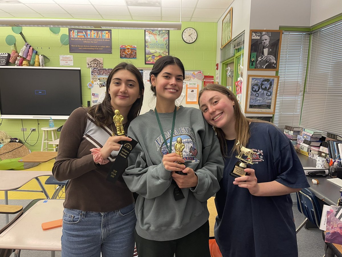 Congratulations to YHS film makers! Patriots brought home five awards yesterday including Best in Fest! <a href="/MsPorterAPS/">Laura Porter</a> <a href="/YorktownSentry/">Yorktown Sentry</a> <a href="/APS_ELA/">APS Secondary ELA</a> <a href="/Principal_YHS/">Dr. Kevin Clark</a>