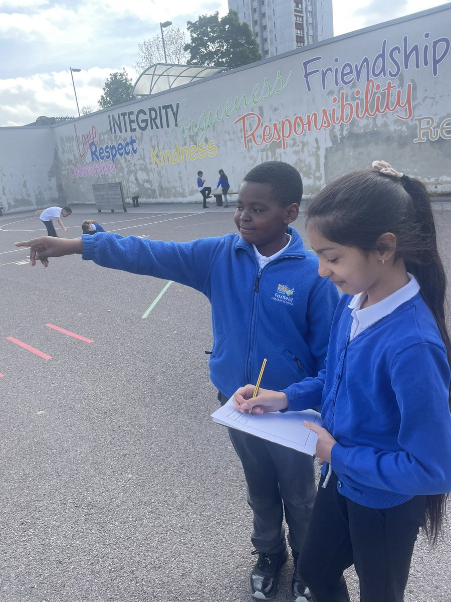 FoxfldAlmond1's tweet photo. Enjoying our English learning outside, discussing and investigating the positives and negatives of the playground ready for our class debate!! Lots of amazing ideas and ways we can improve the playground from new displays to swimming pools 🏊‍♀️ @foxfield @FoxfieldEnglish https://t.co/zGUHpuAGxf
