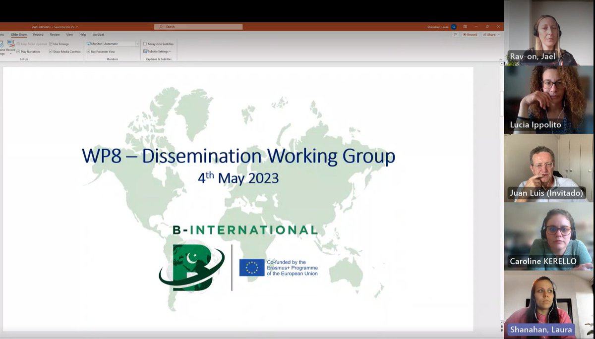 B-International (@binternational6) on Twitter photo A productive meeting of the <a href="/BInternational6/">B-International</a> Dissemination Working Group today, discussing plans for the dissemination of the project and it's results in final meeting in Pakistan in November 2023.
#ErasmusPlus #internationalisation #capacitybuilding A productive meeting of the <a href="/BInternational6/">B-International</a> Dissemination Working Group today, discussing plans for the dissemination of the project and it's results in final meeting in Pakistan in November 2023.
#ErasmusPlus #internationalisation #capacitybuilding
