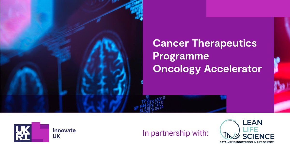 Open now. Oncology Accelerator from <a href="/innovateuk/">Innovate UK</a> #Cancer Therapeutics Programme in partnership with <a href="/LeanLifeScienc1/">LeanLifeScience</a> 

Join #ODP2 5 mth programme + learn to tell a compelling story to potential investors. Apply by 21 May.  bit.ly/413dYDX.

<a href="/CR_Horizons/">Cancer Research Horizons</a>