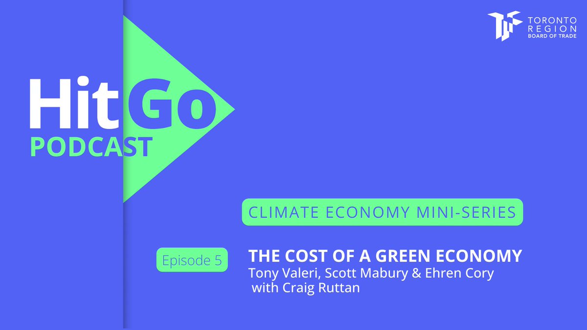 TorontoRBOT's tweet photo. Listen to the finale of our #HitGo #Podcast #ClimateEconomy mini-series where we're exploring the crucial topic of green economy financing. Our expert panellists, dive into the challenges & opportunities of financing sustainable projects.
🔊 https://t.co/tGxj6vGFc6 https://t.co/QSWEPSSVyw