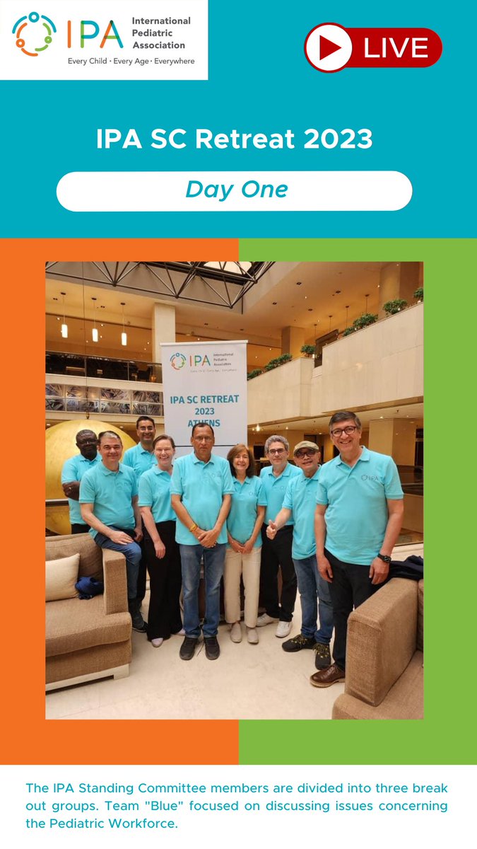 The IPA Standing Committee members were divided into different teams. Proudly introducing team BLUE, whose discussions focused on the pediatric workforce!✨ #IPASCRetreat2023