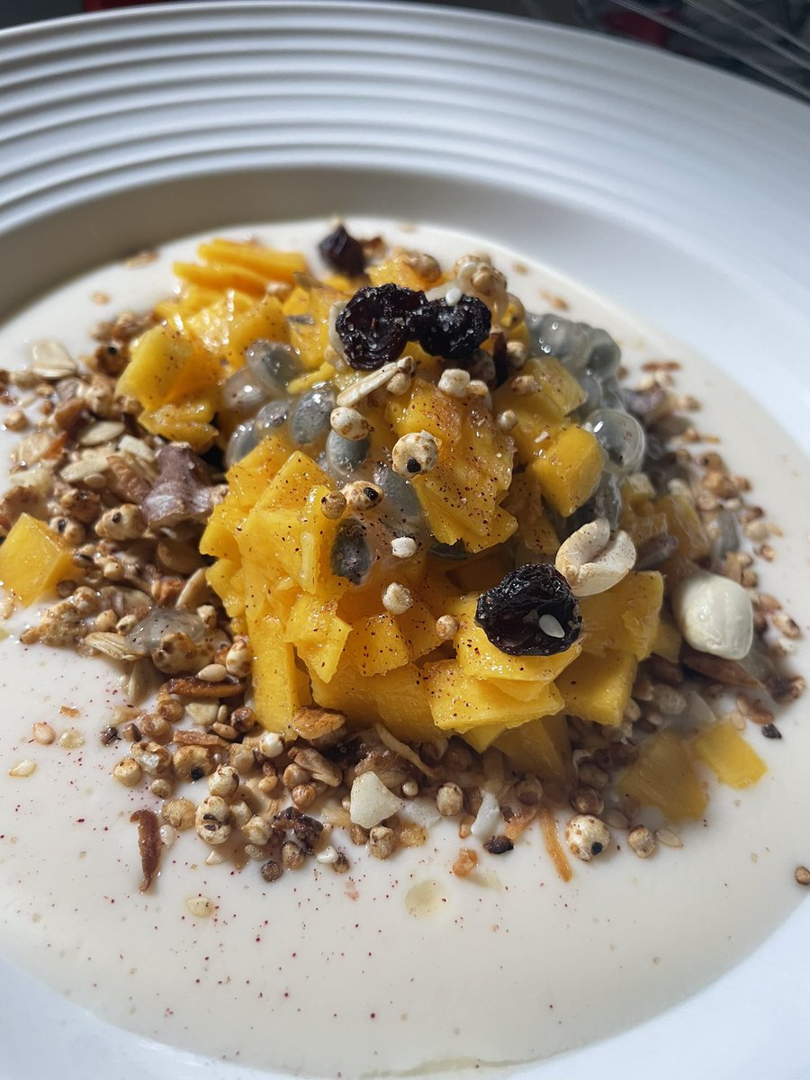 file a complaint: too much mango!

+ PB yogurt
+ Homemade granola
+ Grenadilla
+ Hibiscus sugar