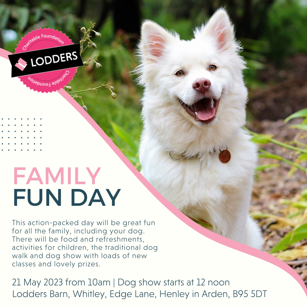 What's your dog's most impressive trick?

Join us on the 21 May for our annual Family Fun Day and Dog Show and help raise funds for our chosen charities.

The dog show starts at midday - we look forward to seeing you there!