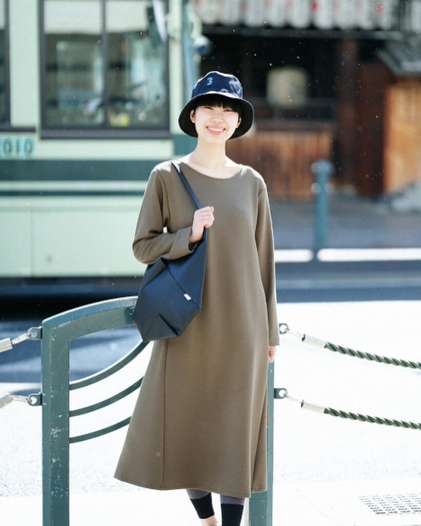sousousf's tweet photo. Introducing simple and elegant calf-length long sleeve dress in a smooth double-face “cardboard” knit rayon blend and A-line cut. https://t.co/7Of5Dg5xwa