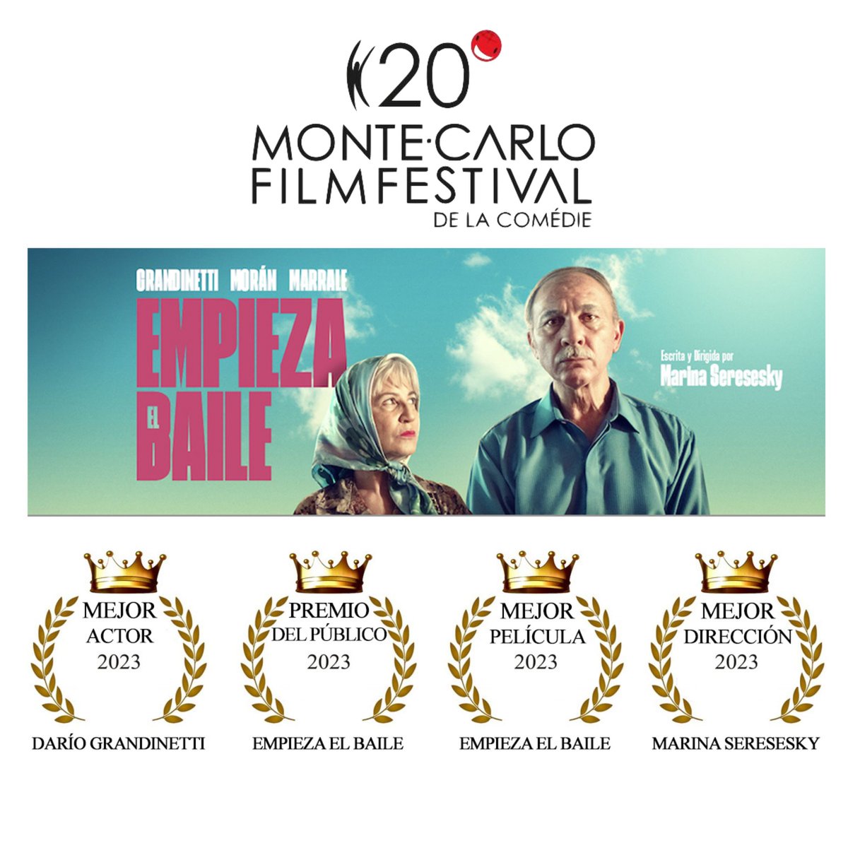 empiezaelbaile's tweet photo. ‼️🎭Consulta la cartelera de tu ciudad📍 #cineargentino

#Empiezaelbaile

🏅#Mejorpelícula🎞️
🏅#Mejordirección 🎥@marinaseresesky
🏅 #Mejoractor 🎭@dagrandinetti
🏅#Premiodelpúblico🗣️ en #montecarlofilmfestival

#20mccff #lifeisacomedy #cineargentino

▶️ https://t.co/UQeJEr4MqB https://t.co/vVBOjXboRh