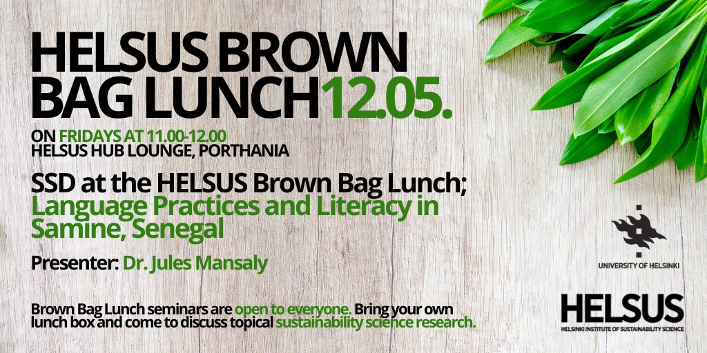 Another exciting #SSD2023 sneak peek at the HELSUS Brown Bag Lunch! @julesmansaly will have the floor and talk about 