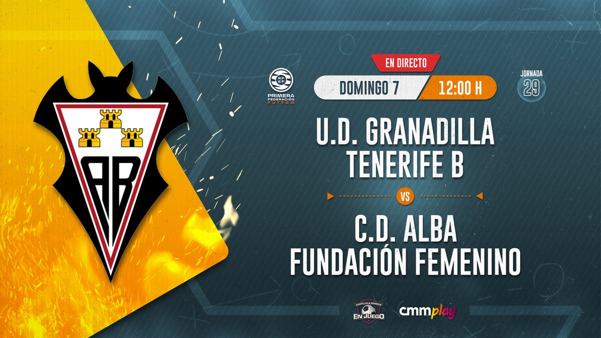 🙏 ¡El @FundaAlbaFem juega una final por la permanencia en Tenerife! 

⚪️🔵 @UDGTenerife 'B' - @FundaAlbaFem ⚪️

📱 EN DIRECTO en cmmedia.es/play/deportes

📺 <a href="/CMM_Play/">CMMPlay</a>