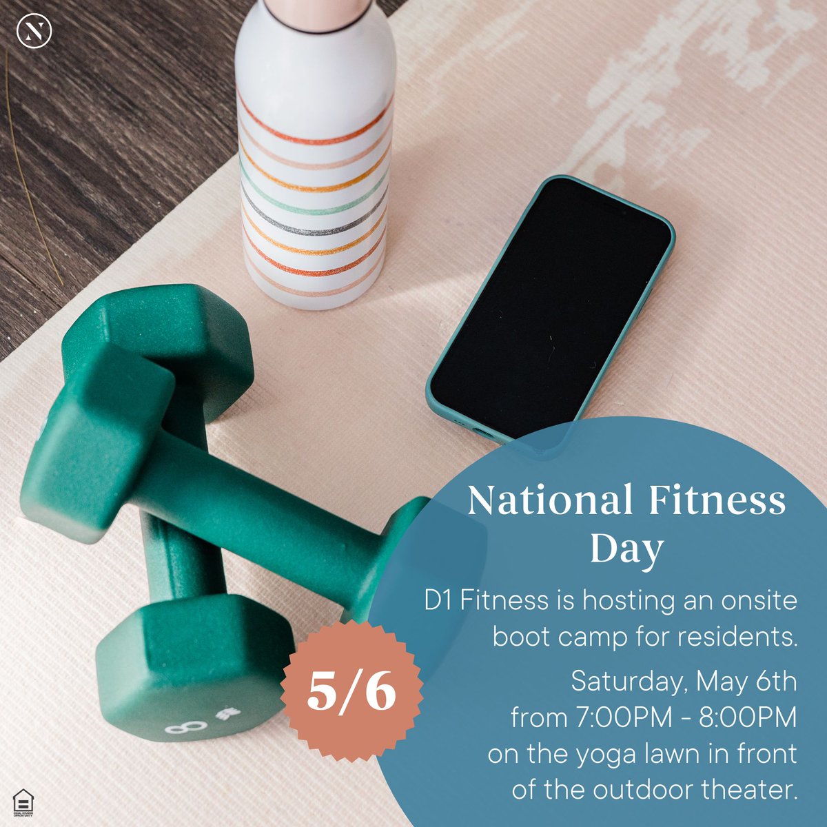 LegendWaco's tweet photo. Join us on #NationalFitnessDay with D1 Fitness!
Saturday, May 6th at 7PM
 
#SpringTime #LoveWhereYouLive #WeLoveOurResidents #Community #ResidentEvents #LuxuryRentals #TeacherAppreciation #Waco #TheLegend #Fitness #BootCamp https://t.co/VJBnWuui3c