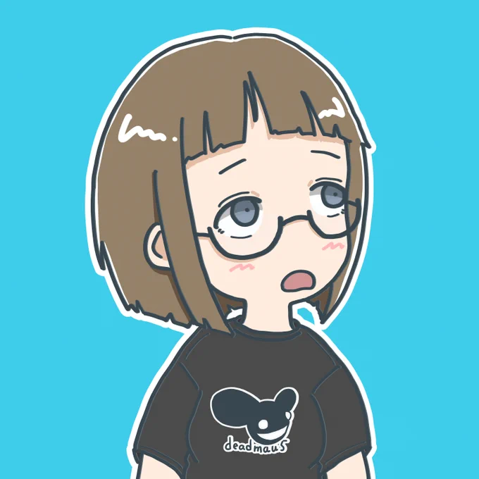#新しいプロフィール画像 ゆるっとした線と表情 ( 'ω' ) 