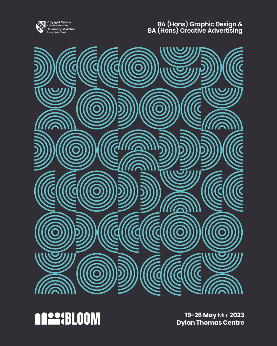 And Here we go. Launching BLOOM our BA Graphic Designers third year Exhibiton. Opening at 6pm on Friday 19 May 2023 at the Vivian Hall Dylan Thomas Centre Swansea