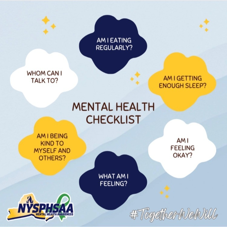 Taking care of yourself means you can help take care of others. Investing in your own and other’s mental health can lead to a happier and brighter future for everyone. #NYSPHSAA #TogetherWeWill