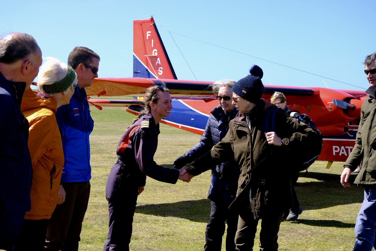 GHFalklands's tweet photo. #Coronation Day is tomorrow! 👑

HRH The Princess Royal has visited the #Falklands the most, and is greatly adored by the Falklands community.

HRH visited in 1996, 2007, 2009, 2016 and, more recently, 2022 to mark the 40th Anniversary of the Conflict.

#RoyalLinks https://t.co/EIJZtfwrR3