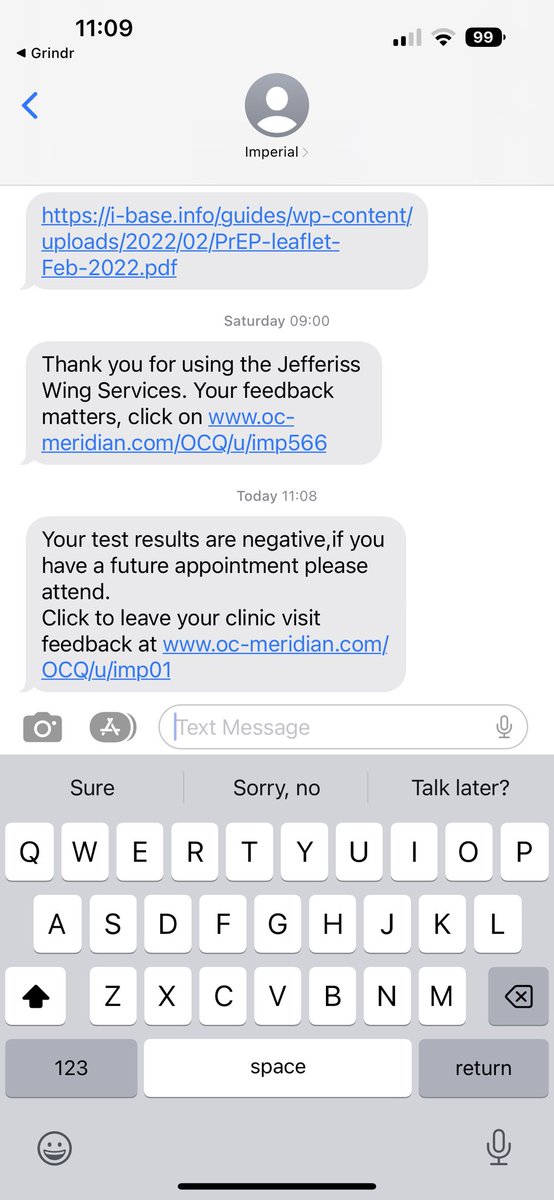 Romantic texts from bae. Thank you for another efficient, easy, and free service @JefferissClinic 💙 

#LoveOurNHS