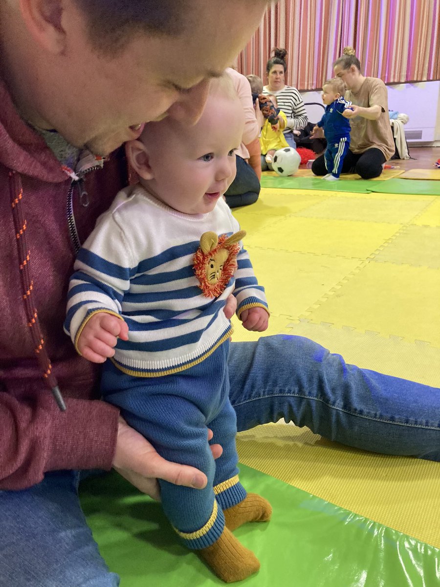 He could not have been happier playing football at baby sensory! 
Is it too early to start his training?