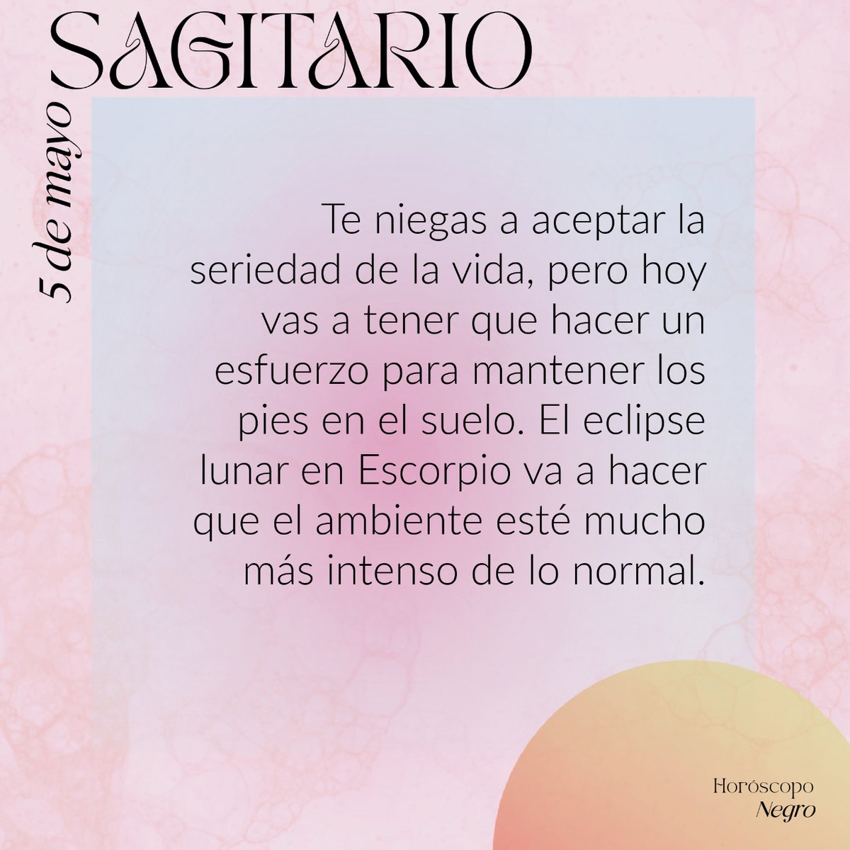 sagitario_hn's tweet photo. El horóscopo diario del 5 de mayo para Sagitario 🔮♐ #horoscoponegro #horoscopodiario https://t.co/TRkzhQh7B7