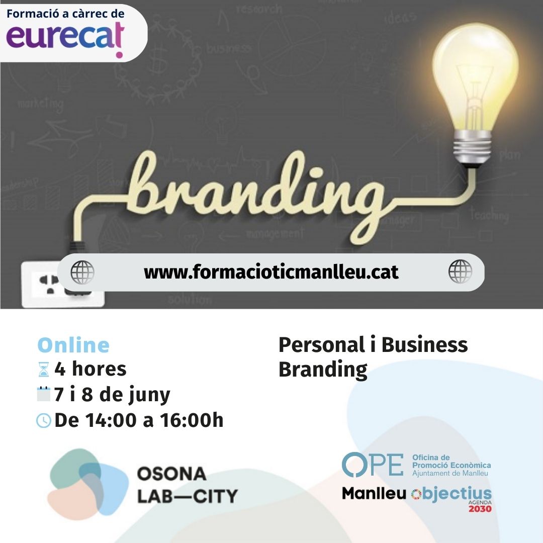 OPEManlleu's tweet photo. #opeformacio Necessites diferenciar-te de la competència? 
Fes-te una marca i destaca! 
Aprèn tècniques de creació i gestió d’una marca empresarial en productes i serveis. 

📆 7 i 8 de juny
⏱️De 14 a 16 h.
💻Sessió en línia 
✍️ Més info i inscripcions: https://t.co/XU11NBt7fv https://t.co/j4nju7eVtf