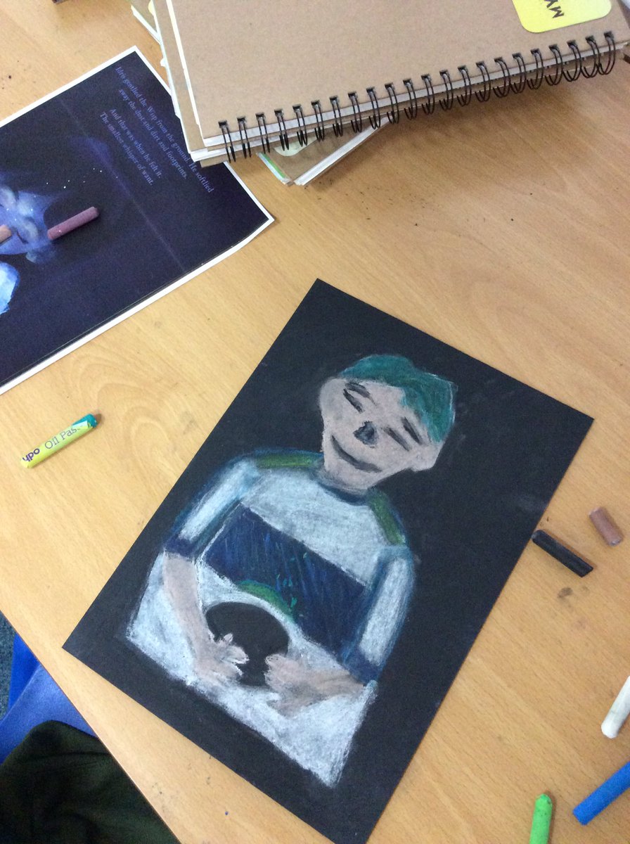 StBernardsep's tweet photo. Some wonderful artwork from T4. Their work is inspired by Grahame Baker Smith! #stbArt https://t.co/6SVT1NOGDl