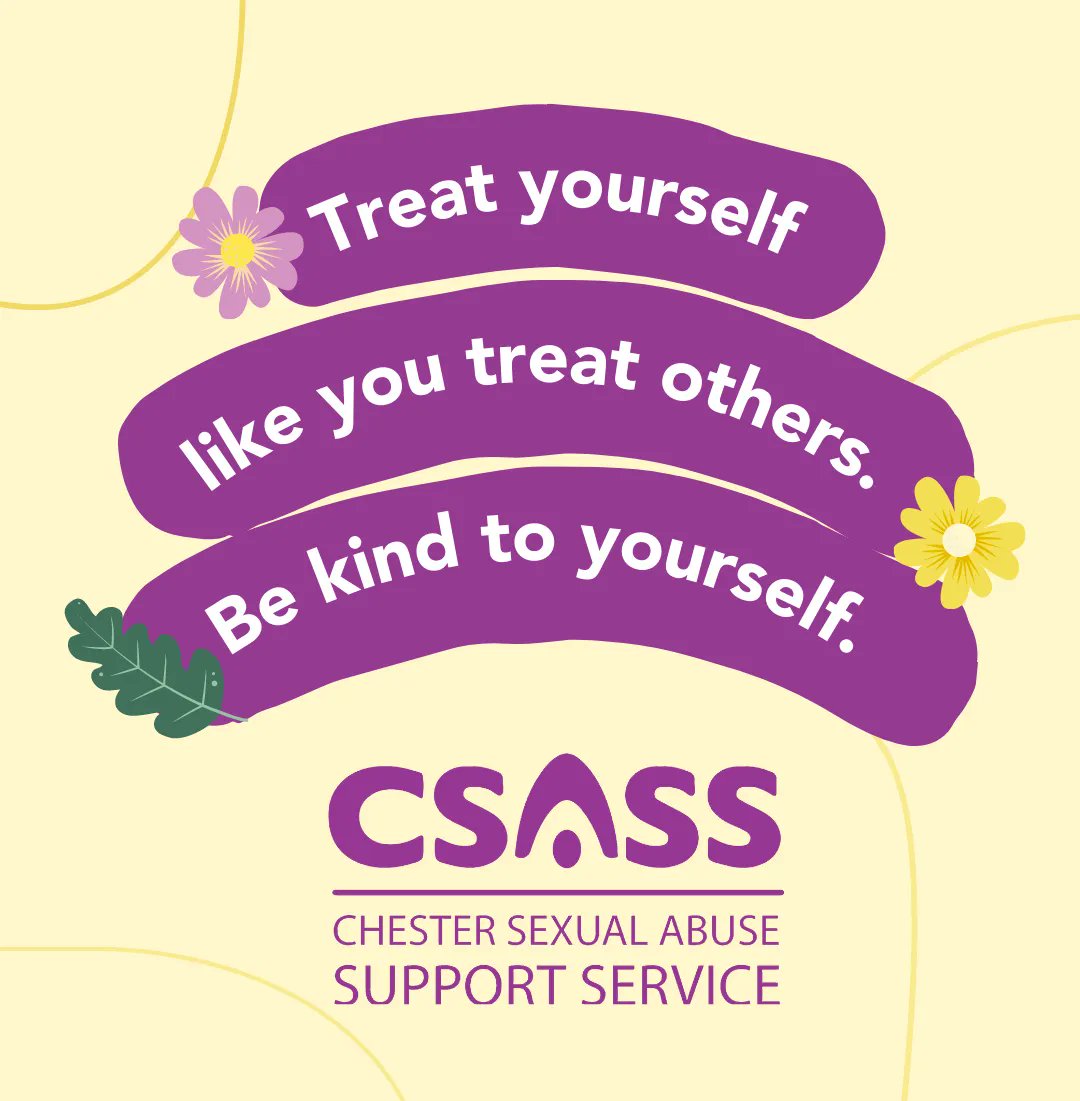 CSASService's tweet photo. Make sure to be kind to yourself! 💜
#csass #sexualabuse #rapecrisis #survivors #SupportSurvivors #wellbeing #selfcare #metime https://t.co/uiNXRrp4Tk