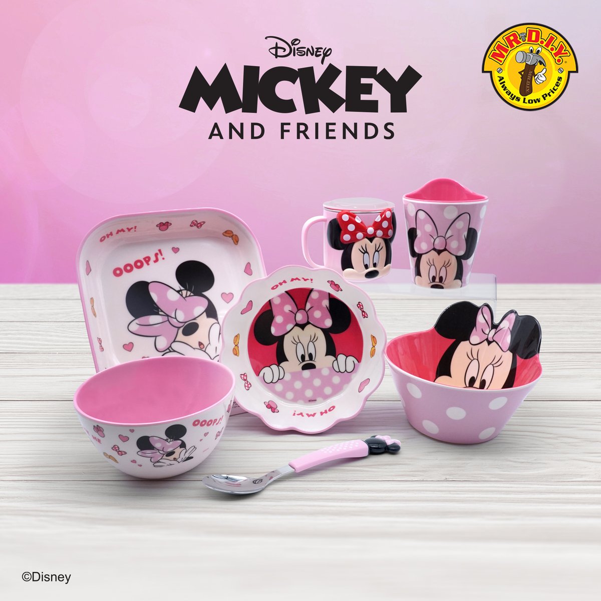mrdiyMY's tweet photo. Make your mealtime special with Mickey Mouse and Frozen melamine sets now! 😆 Perfect for you - who love to dine with your favourite Disney character💙
#MRDIY #AlwaysLowPrices #AlwaysTheSmarterChoice #Disney #AlwaysMagical #Collaboration https://t.co/quIo7voQE2