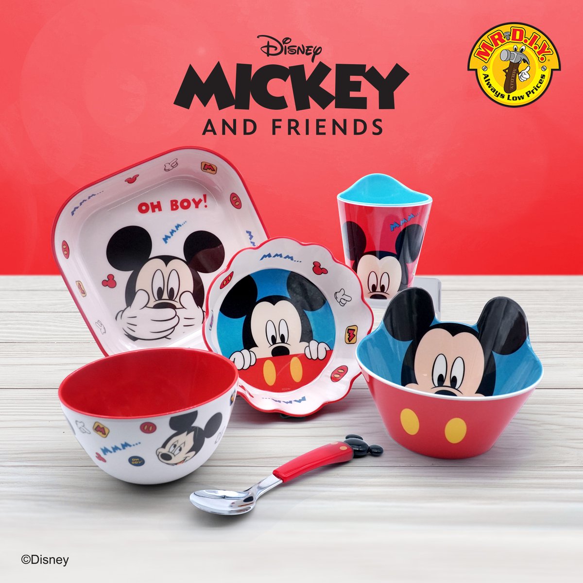 mrdiyMY's tweet photo. Make your mealtime special with Mickey Mouse and Frozen melamine sets now! 😆 Perfect for you - who love to dine with your favourite Disney character💙
#MRDIY #AlwaysLowPrices #AlwaysTheSmarterChoice #Disney #AlwaysMagical #Collaboration https://t.co/quIo7voQE2