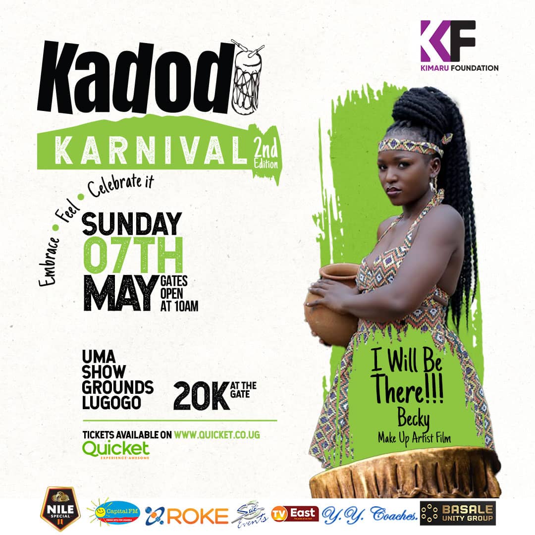 Hope everyone is ready for the #KadodiKarnival2ndEdition happening this Sunday at UMA show grounds Lugogo 

Book your tickets for only 20K today! 

#VisitMbale
