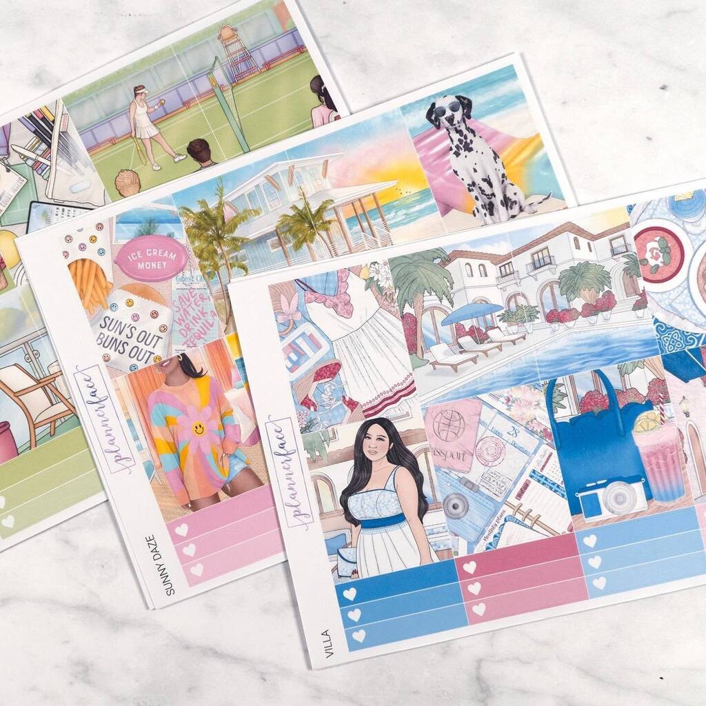 Plannerface's tweet photo. New releases are live! 😍
🎾 Tennis Champions weekly collection
☀️ Sunny Daze weekly collection
🌊 Villa weekly collection

Which is your fave!? ✨

#plannerstickers #planningcommunity #weeklykit #stickers #plannercommunity https://t.co/6BkrNpjIHe https://t.co/ANnR1govp7